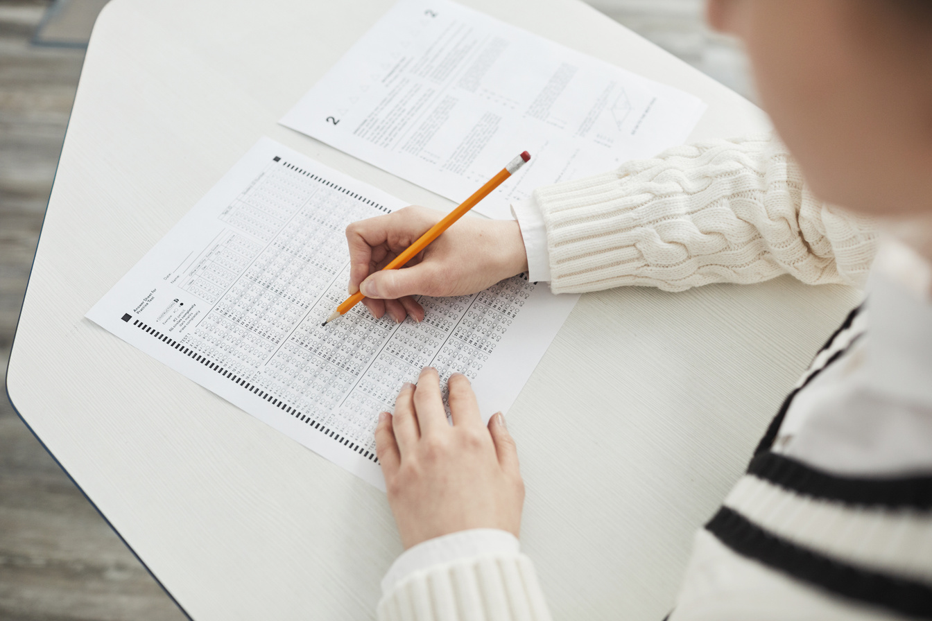 A Person Taking an Exam